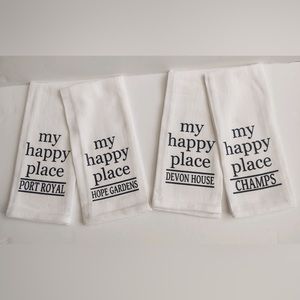 Jamaican Tourist Bundle of Handmade Kitchen Towels - Set of 4  - Cotton